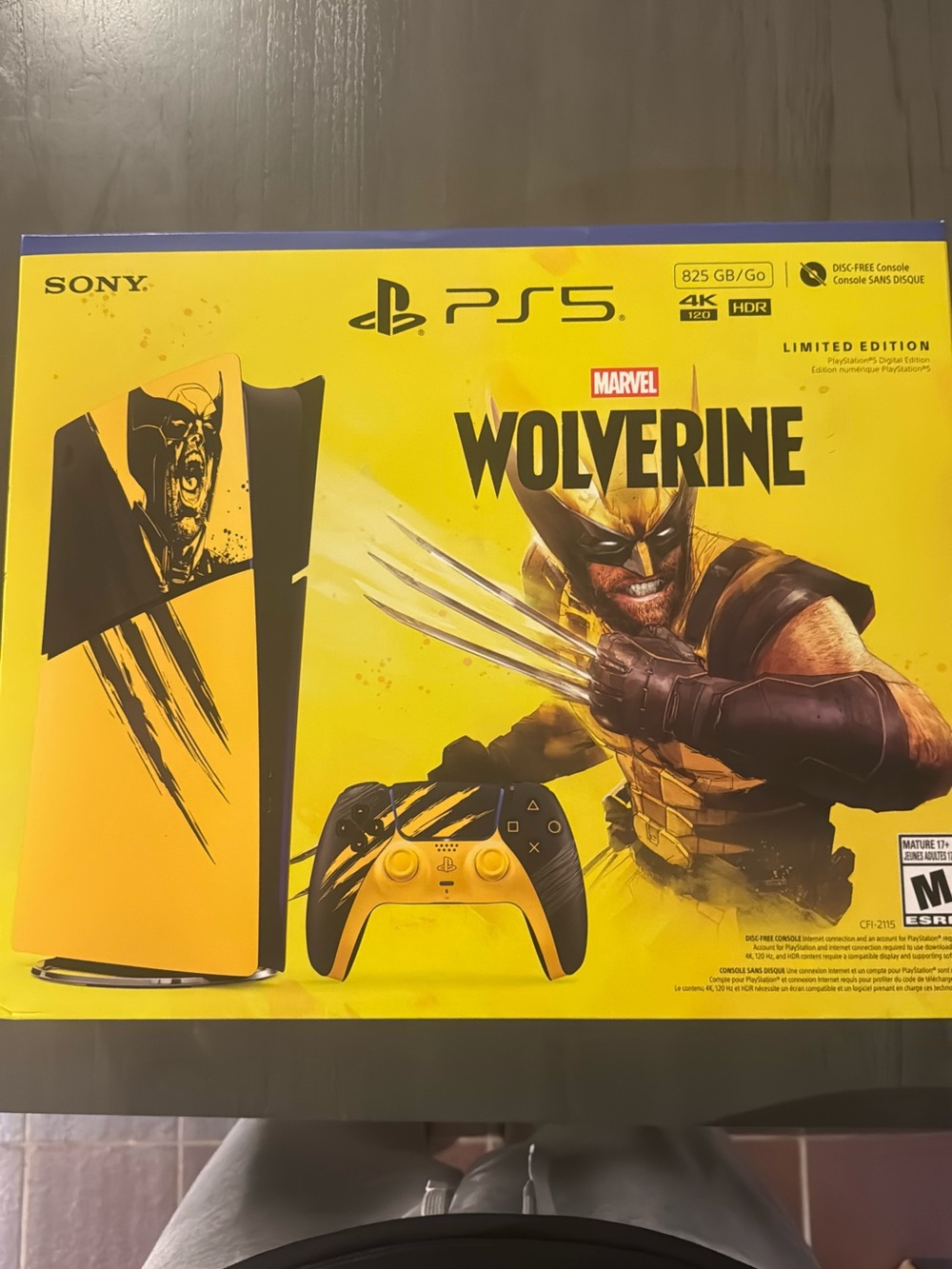 Sony PS5 Wolverine Limited Edition Console - Yellow & Black